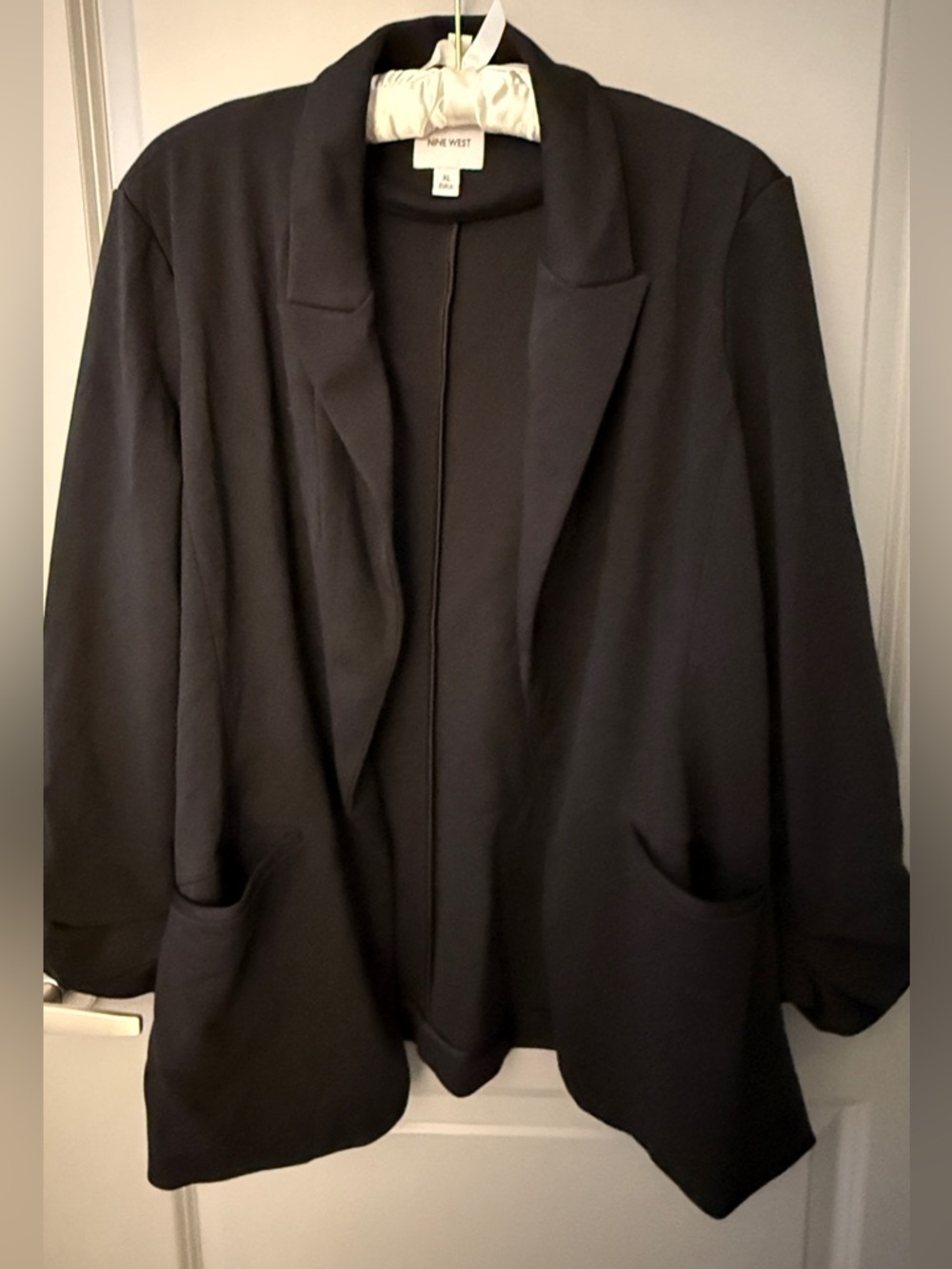 Nine West Black Open Blazer with Front Pockets